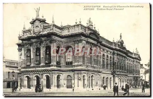 Cartes postales Anvers Theatre royal Flamand