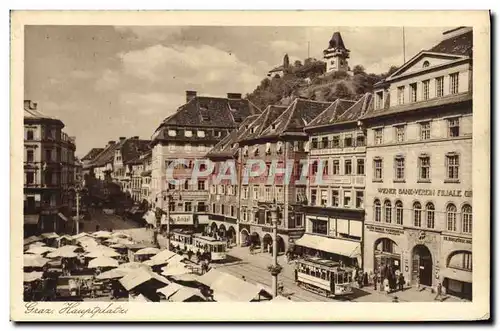 Cartes postales Graz Hauptplatz Tramway