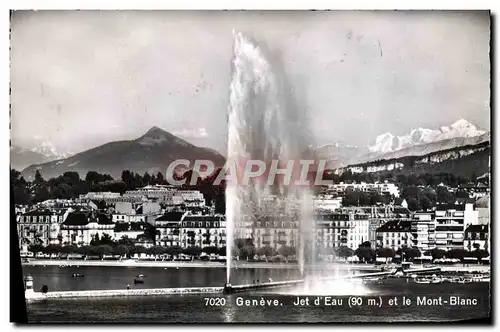 Cartes postales moderne Geneve Jet D&#39Eau Et Le Mont Blanc