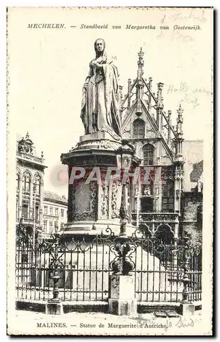 Cartes postales Mechelen Standbeeld Van Margaretha Van Oostenrijk