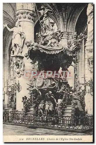 Cartes postales Bruxelles Chaire De I'Eglise Ste Gudule