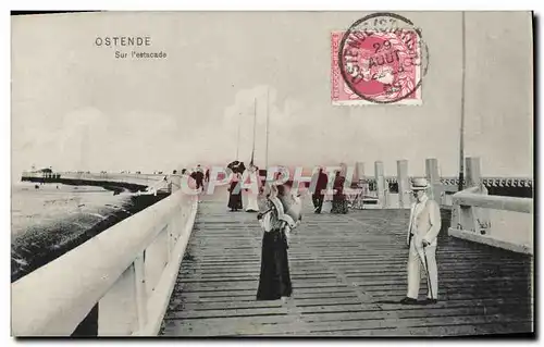 Cartes postales Ostende Sur I&#39estacade