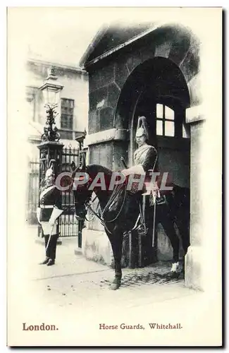 Cartes postales London Horse Guards Whitehall Militaria