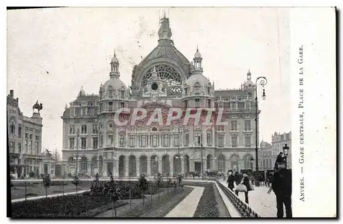 Cartes postales Anvers Gare Centrale Place De La Gare