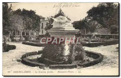 Cartes postales Sidi Bel Abbes Le Nouveau Jardin Monument D&#39Icare Icare