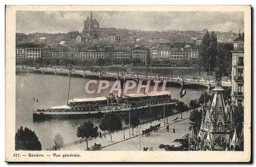 Cartes postales Geneve Vue Generale Bateau