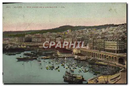 Cartes postales Alger Vue Prise De L&#39Amiraute
