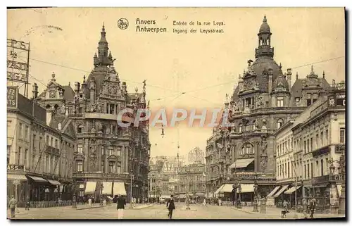 Cartes postales Anvers Entree De La Rue Leys