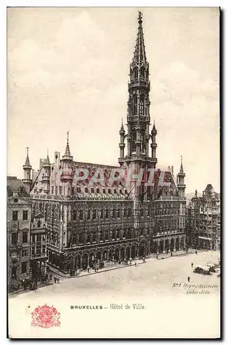 Cartes postales Bruxelles Hotel De Ville