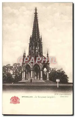 Cartes postales Bruxelles Le Monument Leopold I