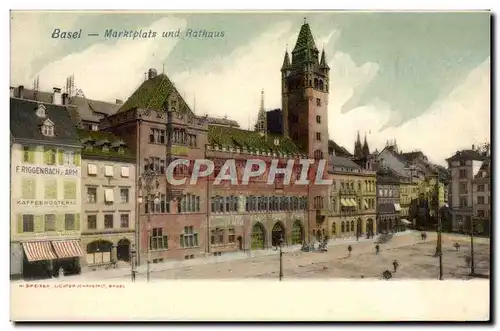 Cartes postales Basel Marktplats Und Rathaus