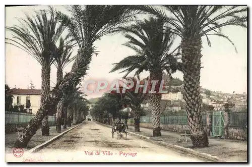 Cartes postales Vue De Ville Paysage Voiture Ane