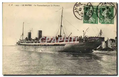 Cartes postales Le Havre Le Transatlantique La Provence Bateau