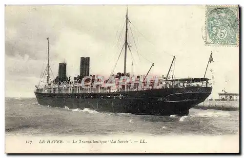 Cartes postales Le Havre Le Transatlantique Le Savoie Bateau