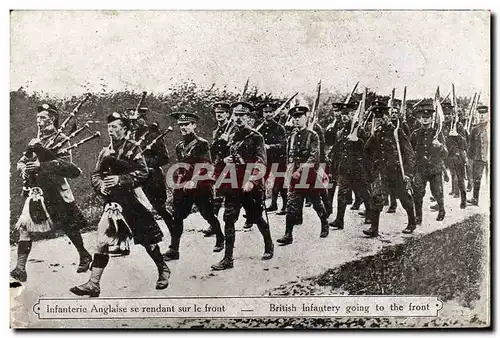 Ansichtskarte AK Infanterie Anglaise Se Rendant Sur Le Front Militaria