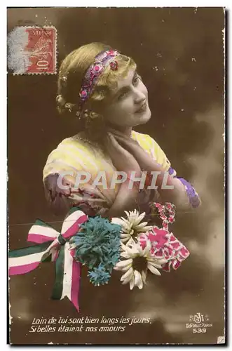 Cartes postales Loin De Toi Sont Bien Longs les jours Femme