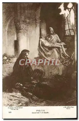 Cartes postales Pieta Dessin De Ch Baude