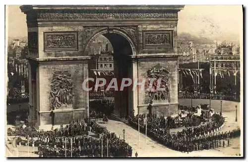 Cartes postales Paris Arc de Triomphe Militaria