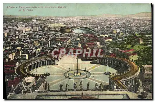 Ansichtskarte AK Roma Panorama Della Citta Visto dalla Cupola di S Pietro