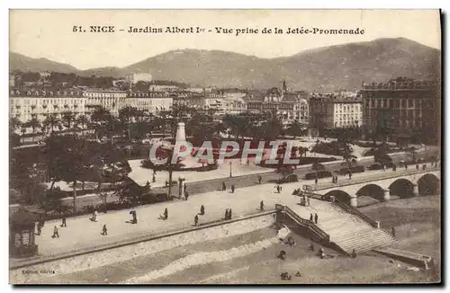 Ansichtskarte AK Nice Jardins Albert 1er Vue Prise De La Jetee Promenade