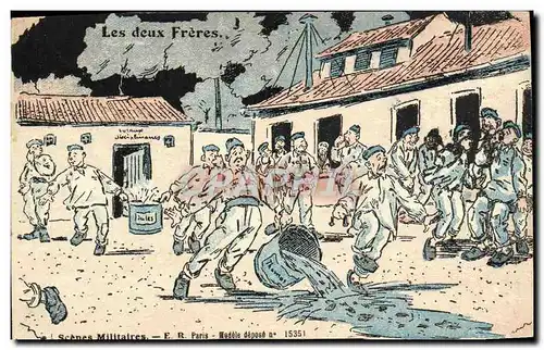 Cartes postales Les Deux Freres Scenes militaires Militaria