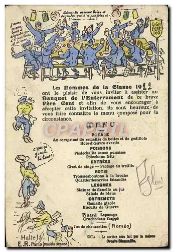 Ansichtskarte AK Les hommes de la calsse 1922 Militaria