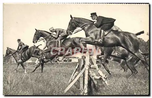 Cartes postales Ecole De Saumur Entrainement Des Eleves Cheval Hippisme Militaria