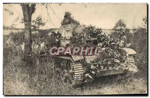 Ansichtskarte AK Auto Mitrailleuse En Reconnaissance Tank Militaria