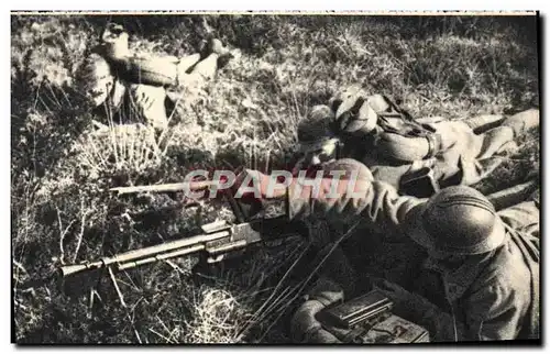 Cartes postales Fusil Mitrailleur En Action Militaria