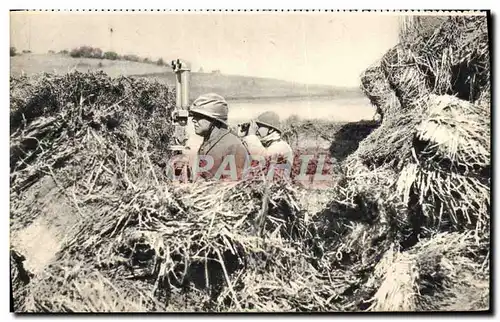 Cartes postales Aux Manoeuvres Observatoire D&#39Infanterie Militaria