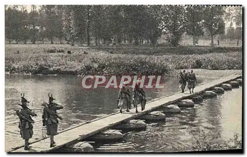 Ansichtskarte AK Passerelle Sur Sacs Habert Militaria