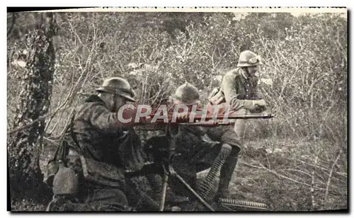 Ansichtskarte AK Mitrailleuse De Cavalerie Militaria