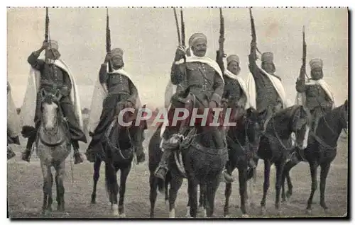 Cartes postales Spahis Algeriens Militaria