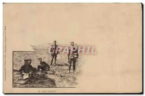 Cartes postales Il fait Chaud ! Militaria