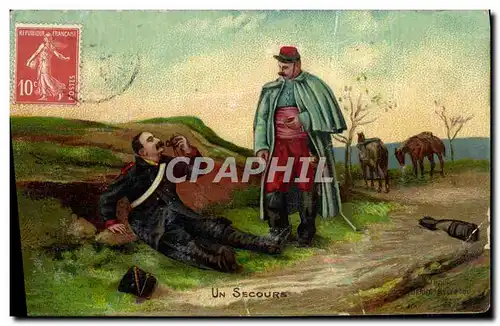 Cartes postales Un Secours Militaria