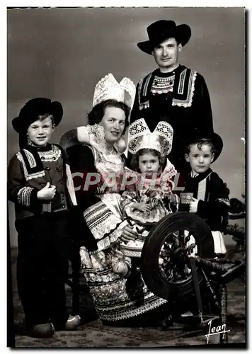 Moderne Karte En Bretagne Costumes De Pont Aven Folklore Enfants