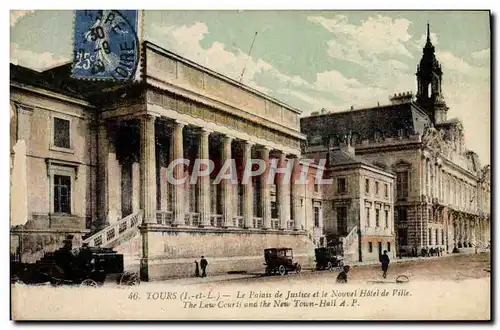 Cartes postales Tours Le Palais De Justice Et Le Nouvel Hotel De Ville