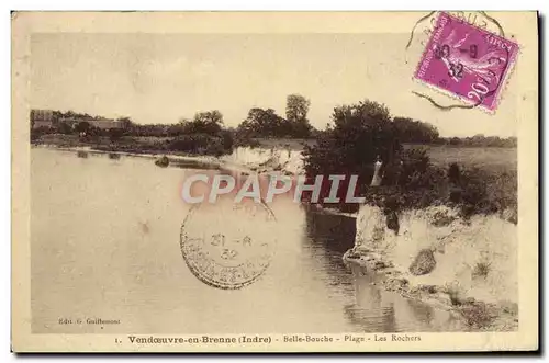 Cartes postales Vendoeuvre En Brenne Belle Bonche Plage Les Rochers