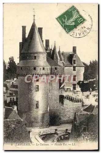 Cartes postales Langeais Le Chateau Facade Est