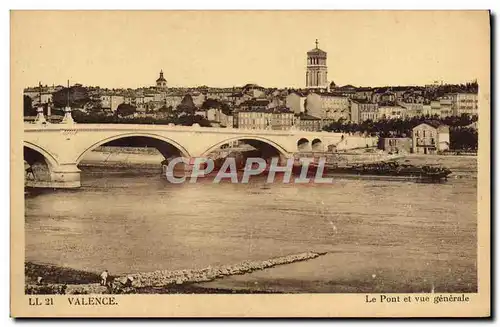 Ansichtskarte AK Valence Le Pont et Vue Generale Bateau Peniche