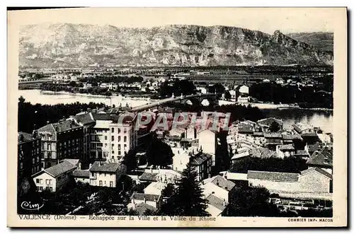 Cartes postales Valence Echappee Sur la Ville et la Vallee du Rhone