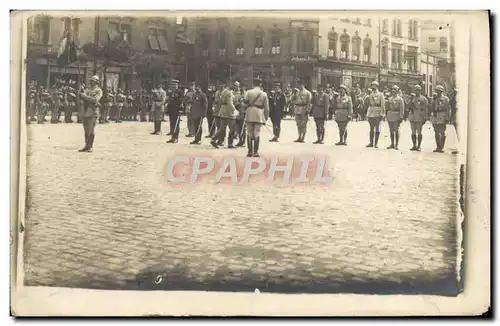 CARTE PHOTO Presentation du drapeau Militaria Allemagne