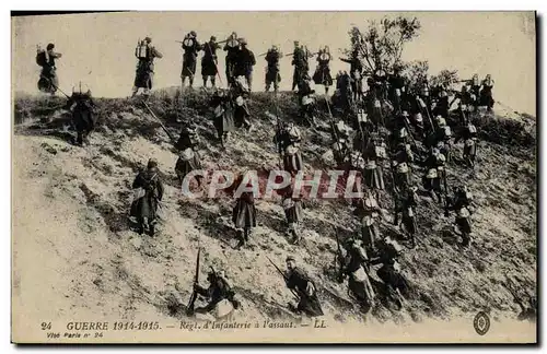 Cartes postales Guerre 1914 1915 Regt d&#39Infanterie a L&#39assaut Militaria