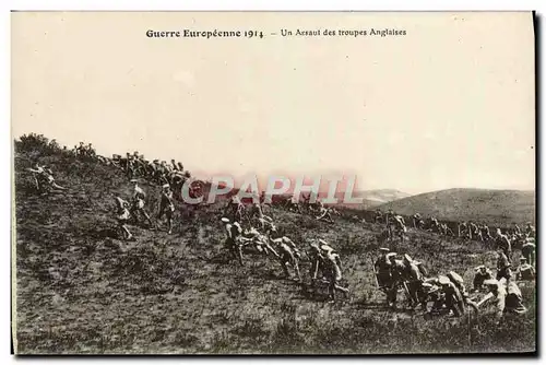 Cartes postales Guerre Europeenne 1914 Un Assaut des Troupes Anglaises