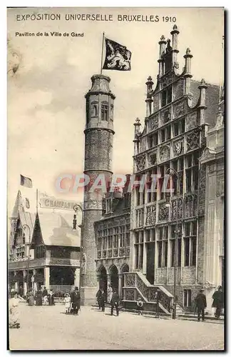 Ansichtskarte AK Exposition Universelle Bruxelles 1910 Pavillon de la ville de Gand