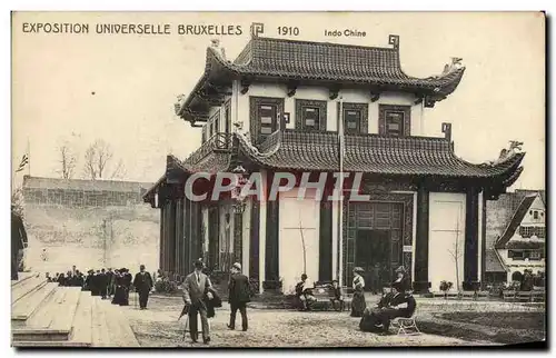 Cartes postales Exposition Universelle Bruxelles 1910 Indo Chine