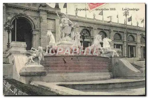 Cartes postales Exposition Universelle Bruxelles 1910 Le Quadrige Chevaux