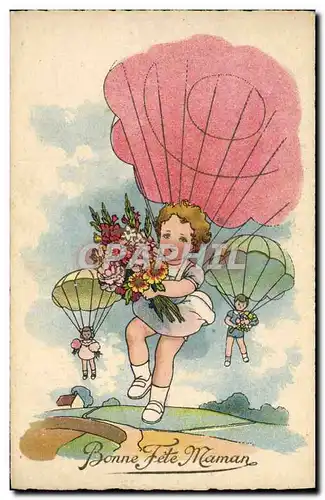 Cartes postales Bonne Fete Mamam Parachute