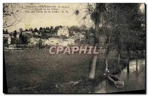 Ansichtskarte AK Vernou Sur Brenne L&#39Etoile et les Villas Vue des bords de la Cisse