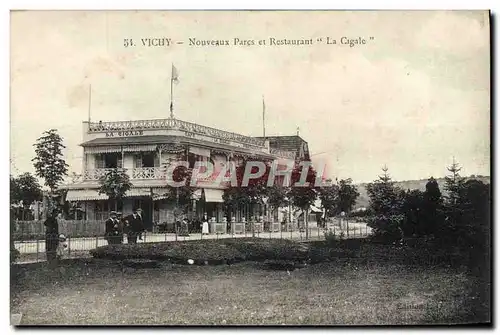Cartes postales Vichy Nouveaux Parcs et Restaurant La Cigale